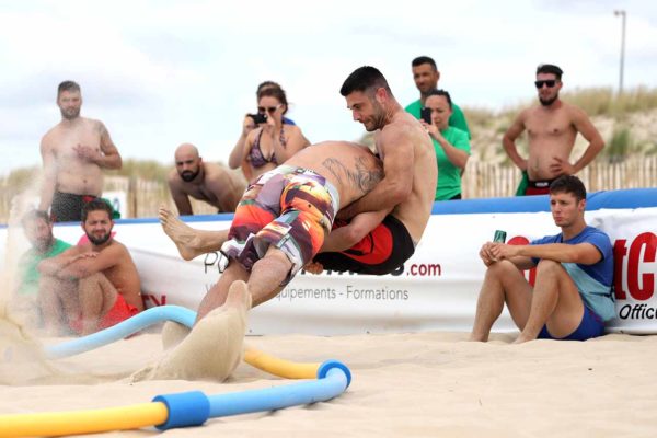 Beach Wrestling 2018 la test de buch plage de la salie nord clement philippon lutte sur le sable fédération francaise de lutre